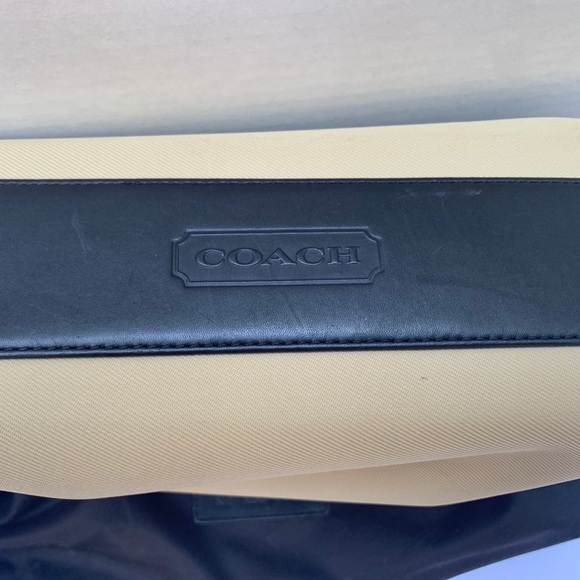 Coach Beige Canvas and Black Leather Bag Authentic - Picture 5 of 6
